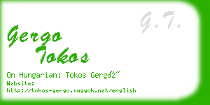 gergo tokos business card